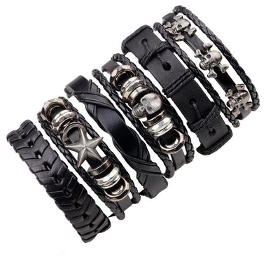6pcs/ set Punky Bracelets and Bangles