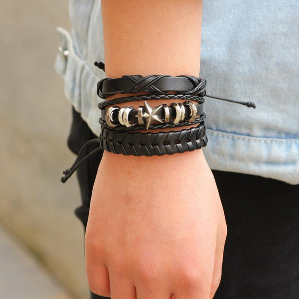 6pcs/ set Punky Bracelets and Bangles