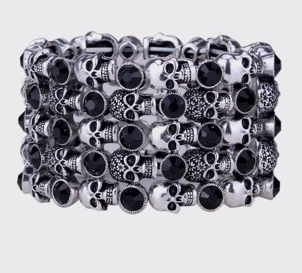 Skull Stretch Cuff Bracelet