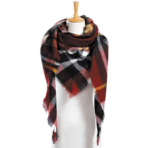 Fashionable Checkered Scarf