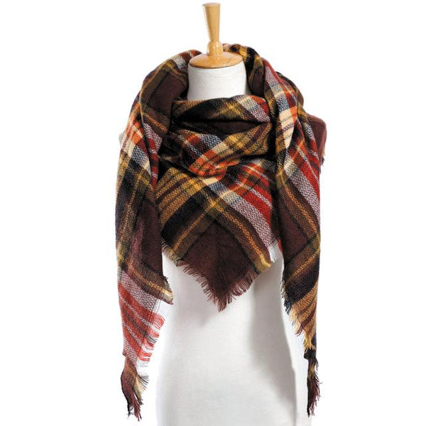 Fashionable Checkered Scarf