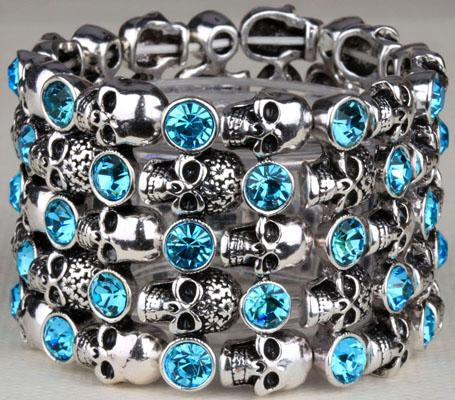 Skull Stretch Cuff Bracelet