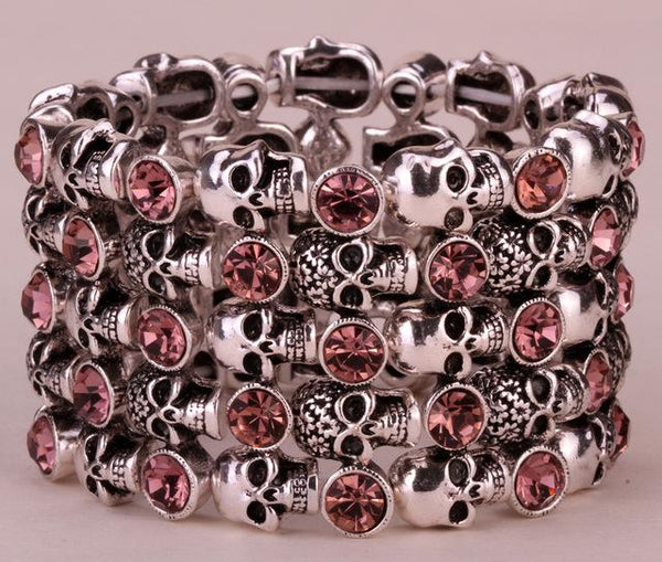 Skull Stretch Cuff Bracelet