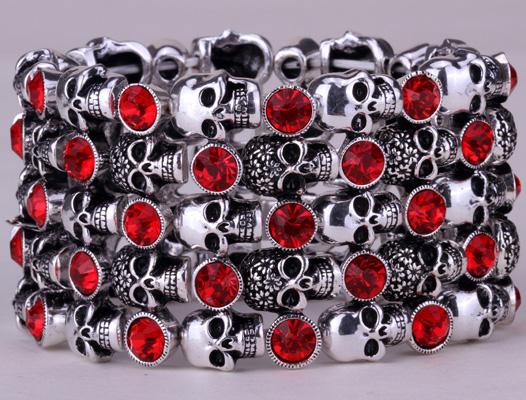 Skull Stretch Cuff Bracelet